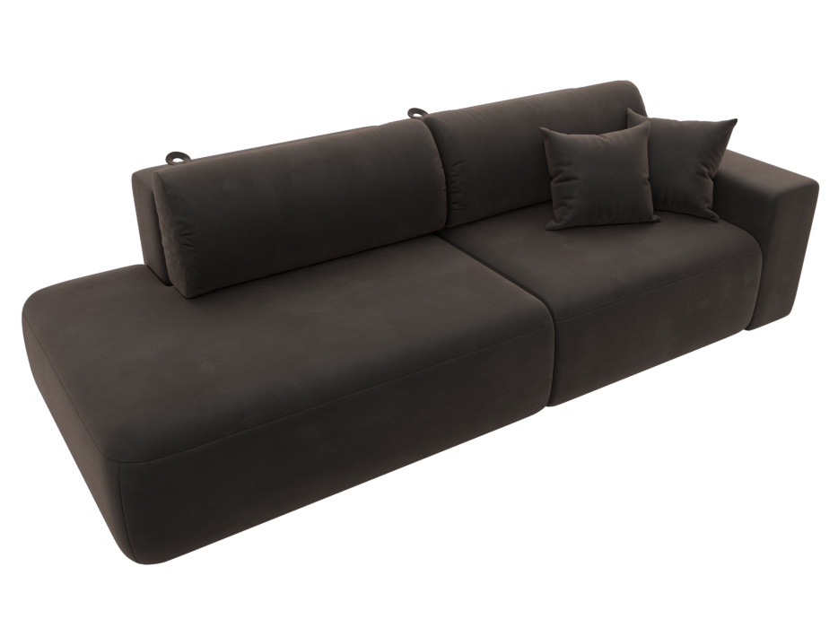 Диваны еврокнижки, Диван прямой Лига-036 Модерн подлокотник справа, велюр