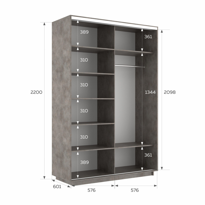 Шкафы-купе 2-х дверные, Шкаф-купе Экспресс 2-х дверный Фотопечать Квадрат Стекла 120х60х220
