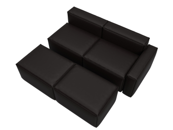 Диван угловой модульный Лига-063 угол правый, экокожа GRIFON