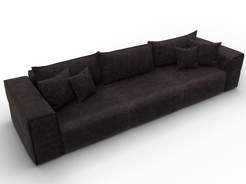 Диваны еврокнижки, Диван прямой Лига-058 НПБ Лонг, велюр BRUT