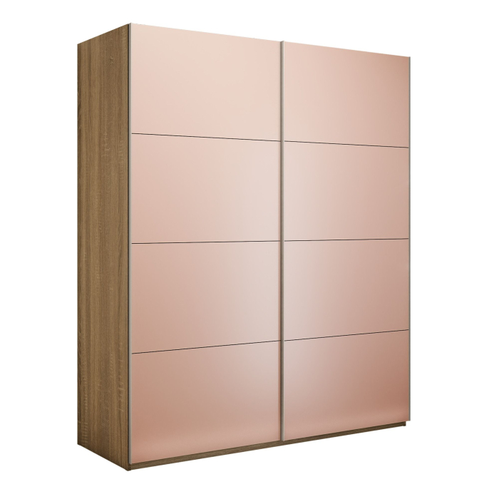 Шкафы-купе 2-х дверные, Шкаф-купе Эста 2-х дверный Стекла пудра/Доводчик 200х66х240