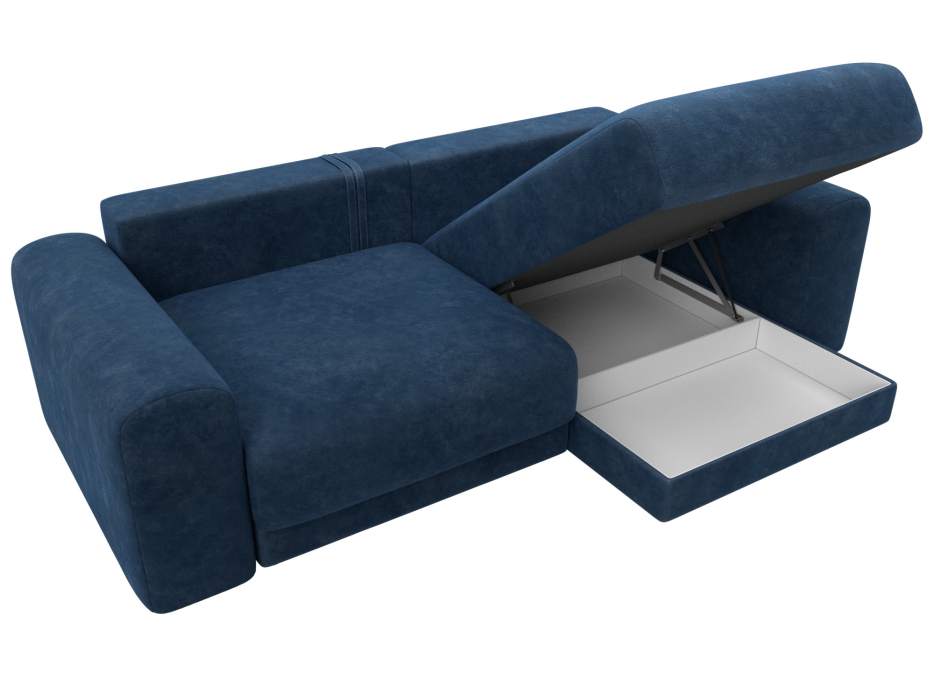 Диваны угловые в гостиную, Диван угловой Лига-056 НПБ угол универсальный, велюр BRUT