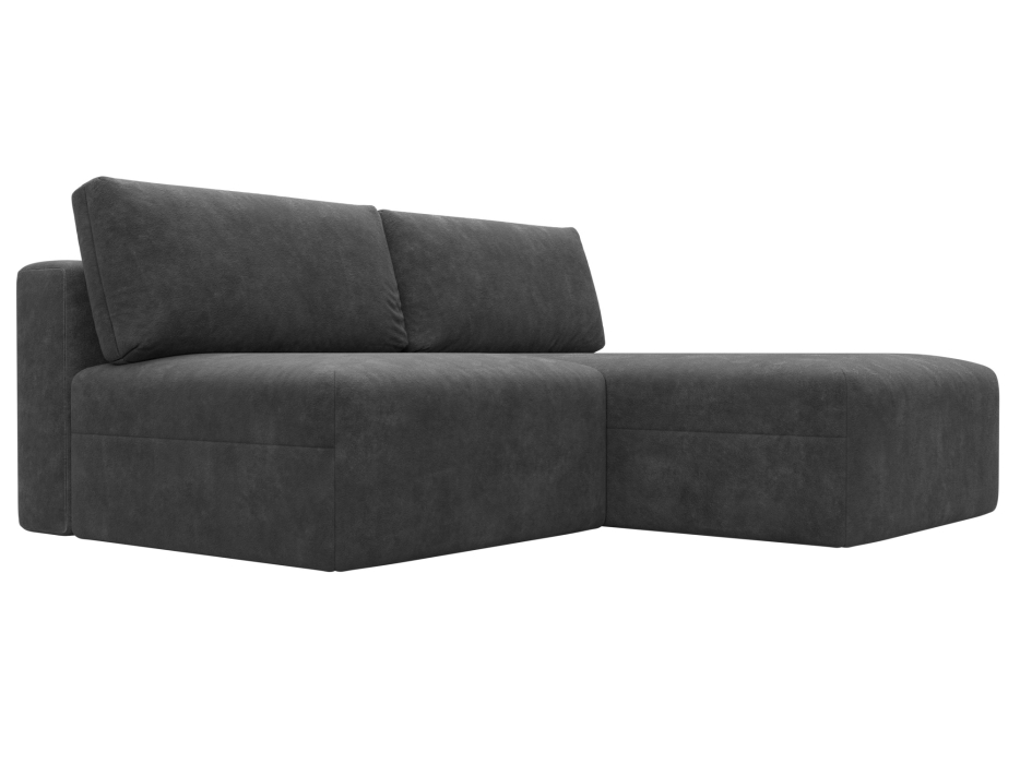 Диваны угловые в гостиную, Диван угловой модульный Лига-060 НПБ угол универсальный, велюр BRUT