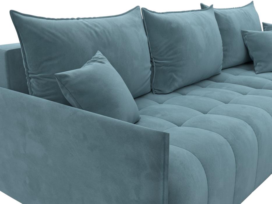 Диваны угловые в гостиную, Диван угловой Лига-054 НПБ угол универсальный, велюр SEVEN