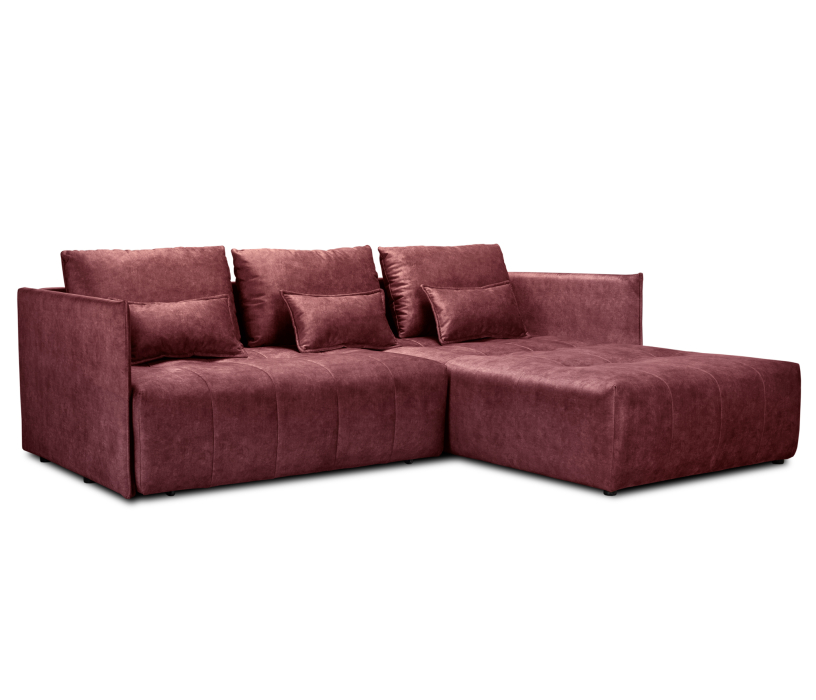 Диваны угловые в гостиную, Диван еврокнижка угловой Чилетти, микровелюр