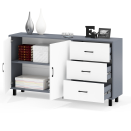 Широкий тумба-комод с ящиками и дверками РВК 123-1604