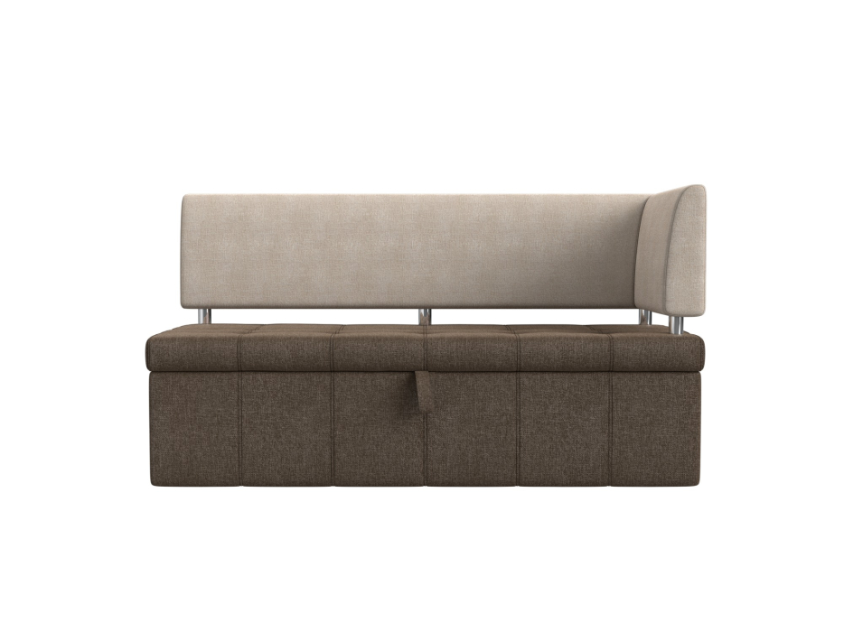 Диваны угловые кухонные, Кухонный прямой диван Стоун с углом правый, рогожка