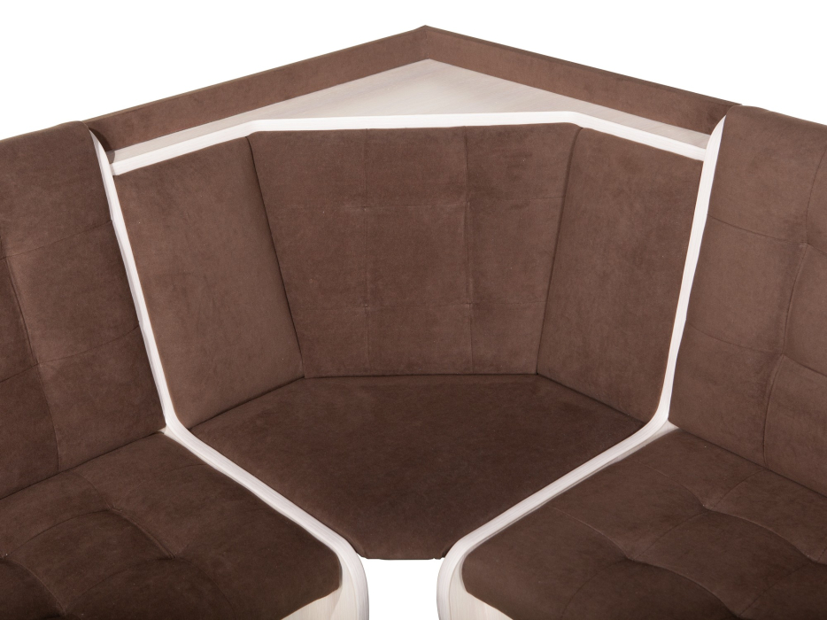 Кухонные уголки, Кухонный уголок Стиль 1Л Дуб млечный / велюр