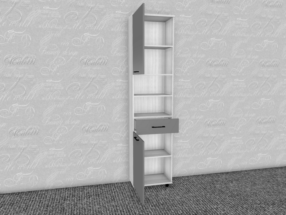 Шкафы пеналы, Модульная система Грейс Шкаф ШК-5048  Ясень Асахи