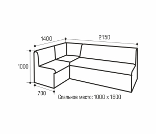 Кухонный уголок со спальным местом Лагуна