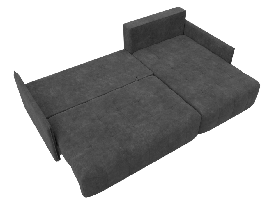 Диваны угловые в гостиную, Диван угловой Лига-054 НПБ угол универсальный, велюр BRUT