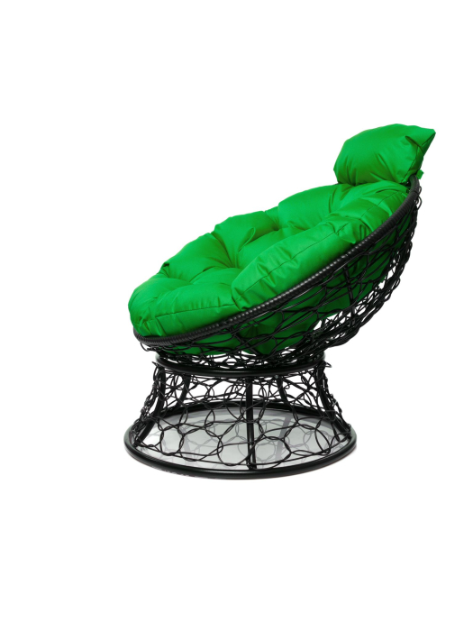 Кресла, Кресло ПАПАСАН мини с ротангом чёрное