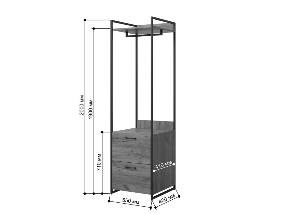 Открытые, Стеллаж Urban Лофт 06 Белый