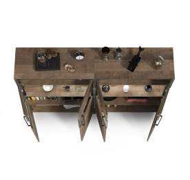 Два комода с витриной с подсветкой Трувор