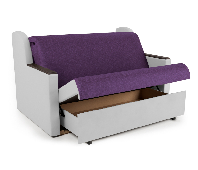 Диваны с ящиком для белья, Диван-кровать Аккорд Д 160, рогожка/экокожа