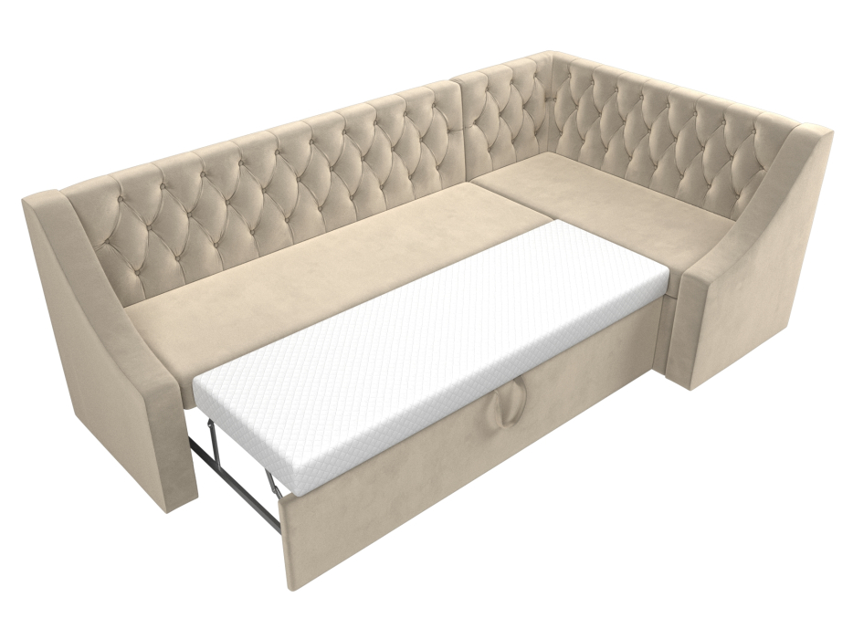 Диваны угловые кухонные, Кухонный угловой диван Мерлин правый угол микровельвет