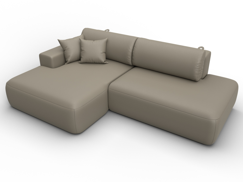 Диваны угловые в гостиную, Диван угловой Лига-036 НПБ Модерн левый угол, экокожа GRIFON