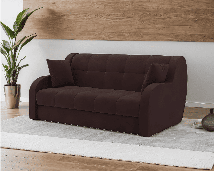 Диваны с ящиком для белья, Диван аккордеон Барон ППУ 120х200 Велюр