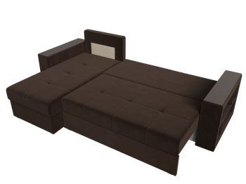 Диван угловой Дубай Лайт, микровельвет, левый угол