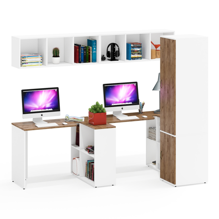 Домашние кабинеты, Мебель в домашний офис для двоих Лидер-8 набор № 26