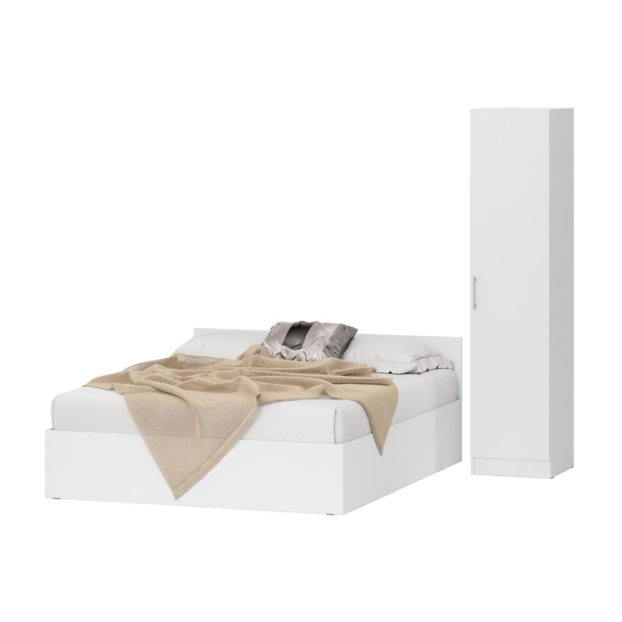 Спальные гарнитуры, Двуспальная Кровать с ящиками 1600 с пеналом Стандарт