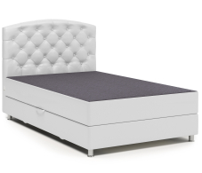 Мягкая кровать, Кровать тахта Премиум 100 с подъемным механизмом, рогожка / экокожа