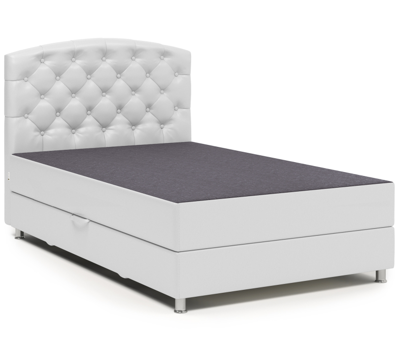 Мягкая кровать, Кровать тахта Премиум 100 с подъемным механизмом, рогожка / экокожа