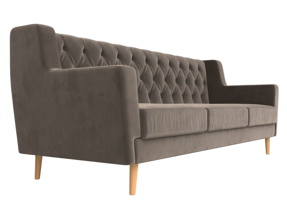 Диваны прямые кухонные, Прямой диван Брайтон 3 Люкс, велюр