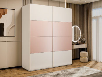 Шкаф-купе Эста 2-х дверный ДСП/Стекла пудра/Доводчик 200х66х240