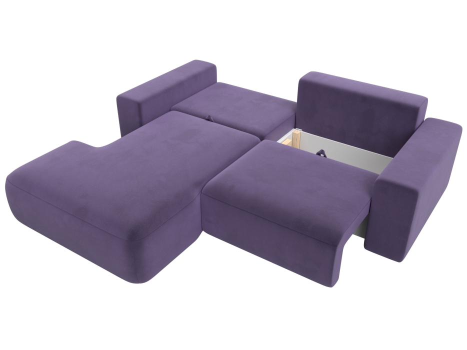 Диваны угловые в гостиную, Диван угловой Лига-036 Классик левый угол, велюр