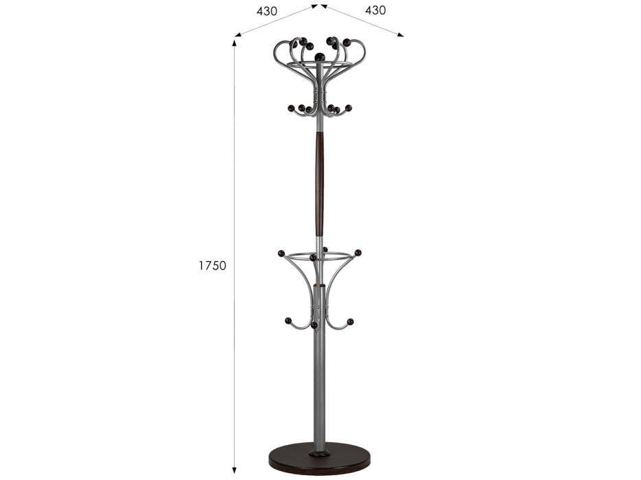 Напольные, Вешалка напольная Мебелик Д 4