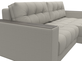 Диван угловой с декором Лига-049 НПБ, рогожка Амур