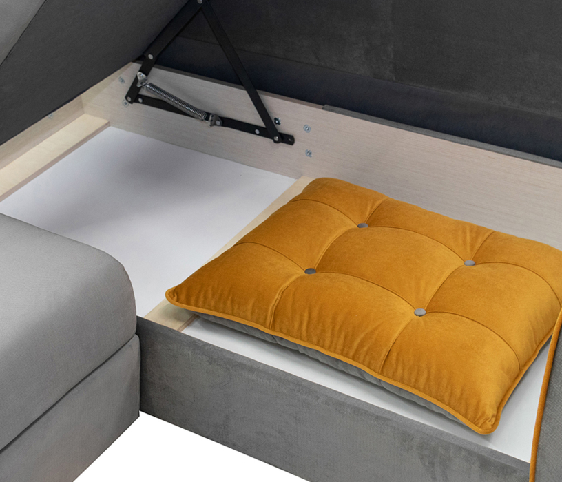 Диваны угловые в гостиную, Угловой диван Френсис, Велюр Амиго