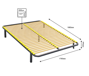 Ортопедическое основание 180х200 см с узкой ламелью
