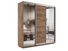 Шкафы-купе, Шкаф-купе Экспресс Медиум (2 зеркала) трио 2400 x 2100 x 600