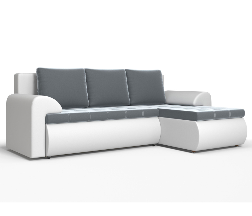 Диваны угловые в гостиную, Угловой диван Ванкувер правый, экокожа /велюр