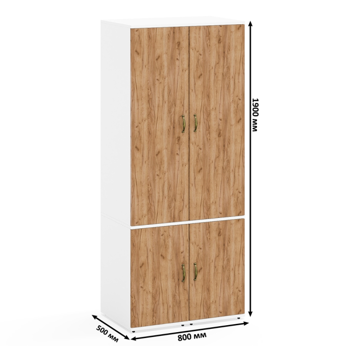 Для одежды, Два пенала Лидер-8 с двумя дверками с нижней полкой и штангой для одежды