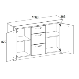 Тумба 2D3S, OLIVIA
