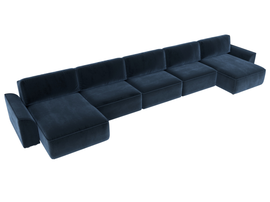 Диваны еврокнижки, Диван П-образный Лига-048 НПБ МегаЛонг, велюр TOWER