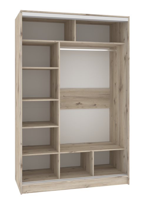 Шкафы-купе 2-х дверные, Шкаф-купе 2-дв  Strike 1350 лдсп/лдсп  (в2105*ш1350*г595)