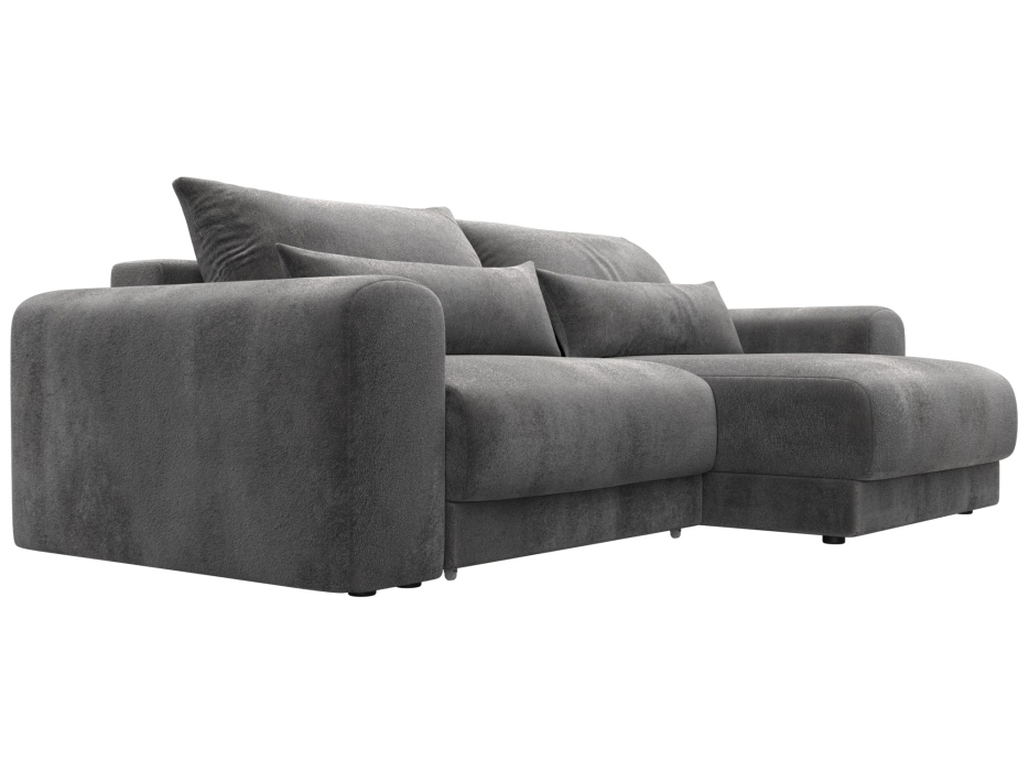 Диваны угловые в гостиную, Диван угловой Лига-056 НПБ угол универсальный, велюр TOWER