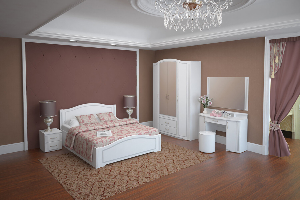 Шкафы распашные, Шкаф для одежды 4-х дверный с зеркалами Виктория 02