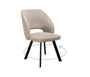 Стул DikLine 274 поворотный (опоры черные)