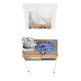 Тумба две дверки с зеркалом Остин