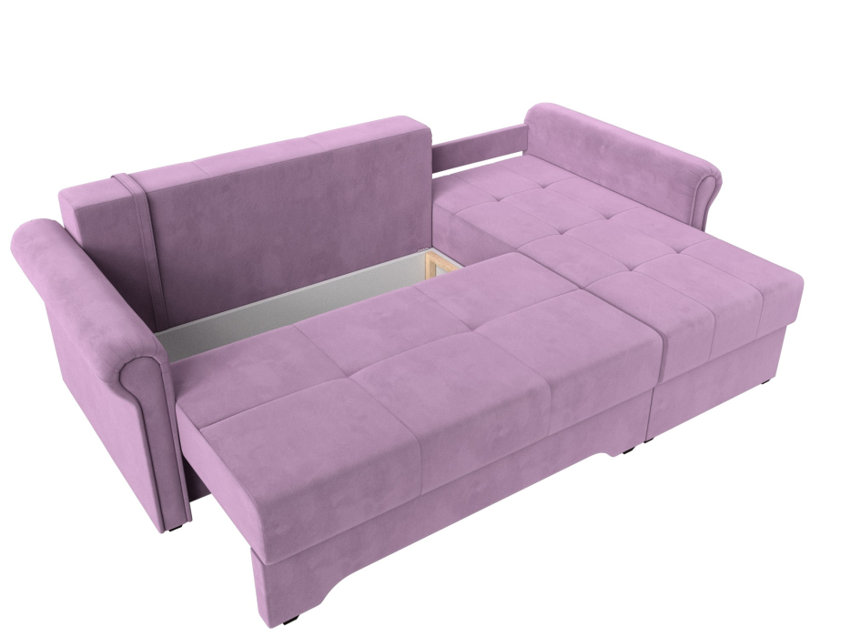 Диваны угловые в гостиную, Угловой диван Леон правый угол, микровельвет