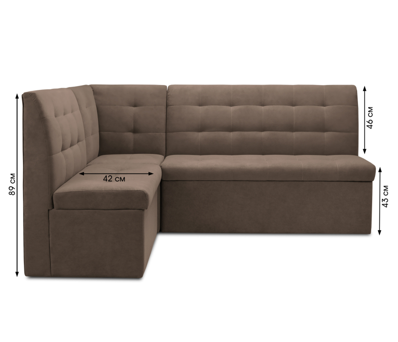 Кухонные уголки, Диван кухонный угловой Омега, микровелюр