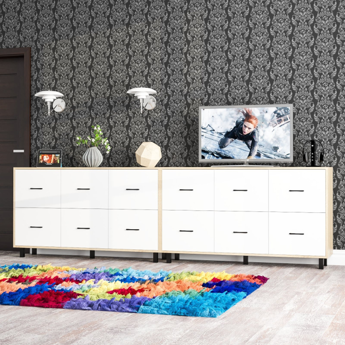 ТВ-тумбы, Два комода-тумбы с ящиками и на ножках РВК 127-1504