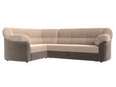 Диваны угловые в гостиную, Диван угловой Карнелла левый угол, велюр