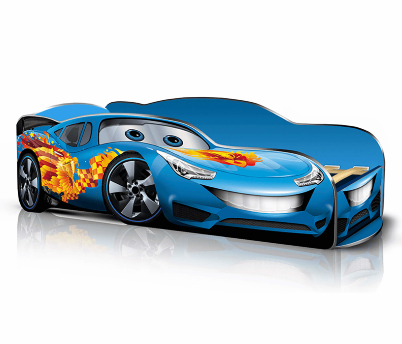 Кровати одноярусные, Кровать машина детская ФОРМУЛА ЛАЙТ СИНЯЯ 4.0