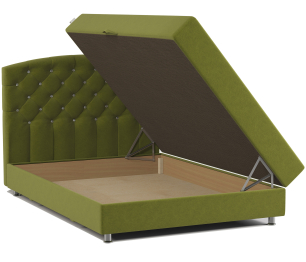 Кровать тахта односпальная с подъемным механизмом и матрасом Премиум Люкс 90, велюр